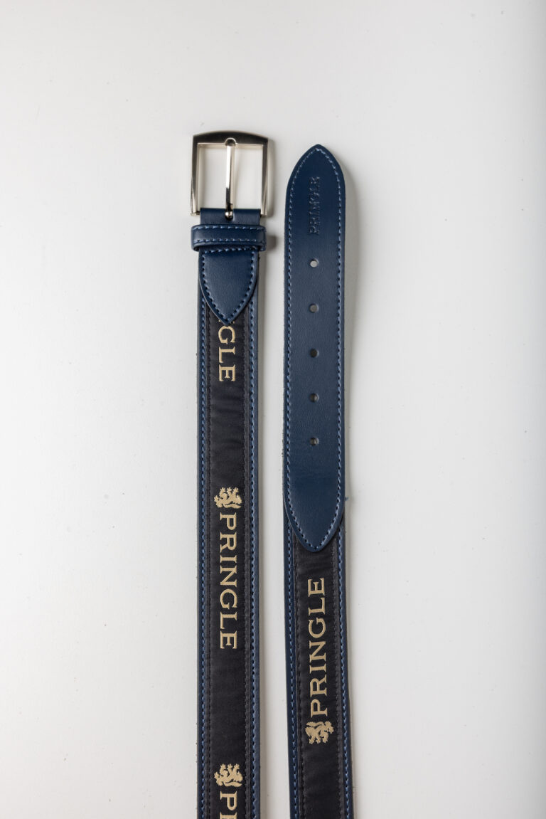 Leather Belt, Navy